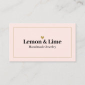 Professionele, moderne, minimale vrouwelijke Blush Visitekaartje (Voorkant)