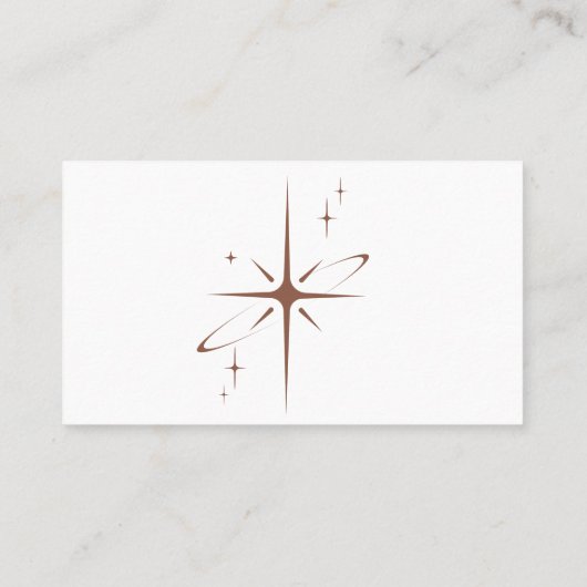 Professionele moderne minimalistische aards bruin  visitekaartje (Achterkant)