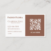 Professionele moderne minimalistische aards bruin  visitekaartje (Voorkant)