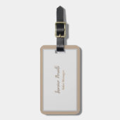 Professionele, moderne minimalistische bagagelabel (Voorkant verticaal)