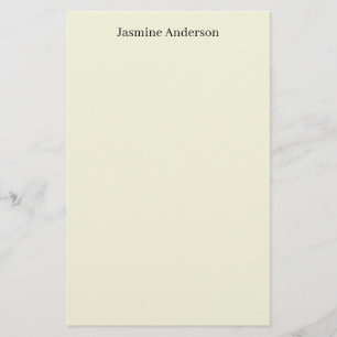 Professionele moderne minimalistische beige kleur briefpapier
