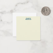 Professionele moderne minimalistische beige kleur notitiekaartje (Voorkant / Achterkant in situ)