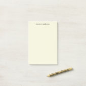Professionele moderne minimalistische beige kleur post-it® notes (Op bureau)