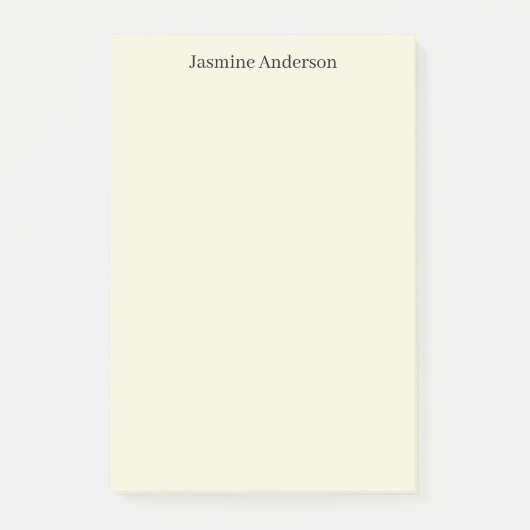 Professionele moderne minimalistische beige kleur post-it® notes (Voorkant)