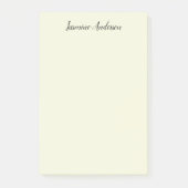 Professionele moderne minimalistische beige kleur post-it® notes (Voorkant)