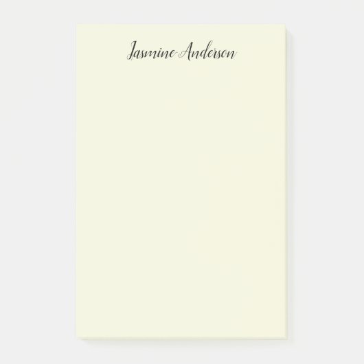 Professionele moderne minimalistische beige kleur post-it® notes (Voorkant)