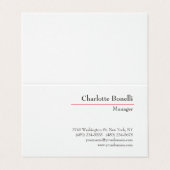 Professionele, moderne minimalistische bovenzijde visitekaartje (Buitenkant ongevouwen)