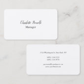 Professionele, moderne minimalistische bovenzijde visitekaartje (Voorkant / Achterkant)