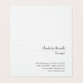 Professionele, moderne minimalistische bovenzijde visitekaartje (Buitenkant ongevouwen)