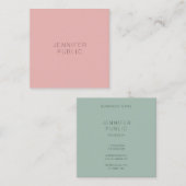 Professionele moderne minimalistische design trend vierkante visitekaartje (Voorkant / Achterkant)