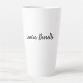 Professionele Moderne Minimalistische Duidelijke N Latte Mok (Voorkant)