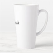 Professionele Moderne Minimalistische Duidelijke N Latte Mok (Rechts)