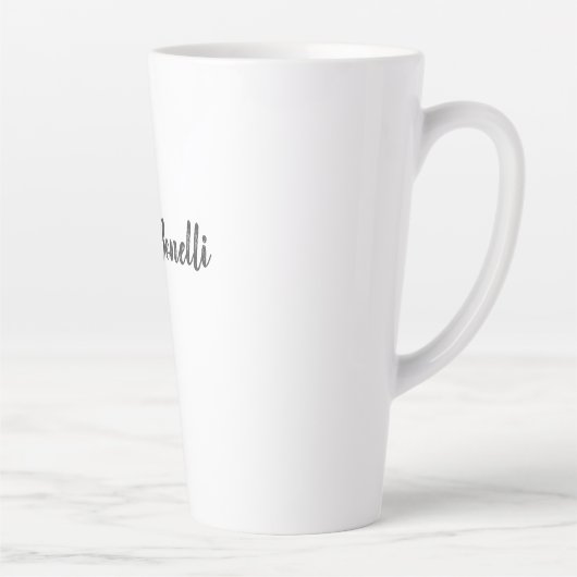 Professionele Moderne Minimalistische Duidelijke N Latte Mok (Rechts)