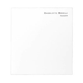 Professionele Moderne Minimalistische Eenvoud Notitieblok