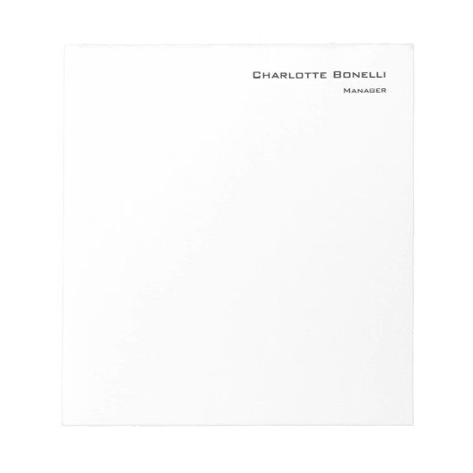 Professionele Moderne Minimalistische Eenvoud Notitieblok (Voorkant)