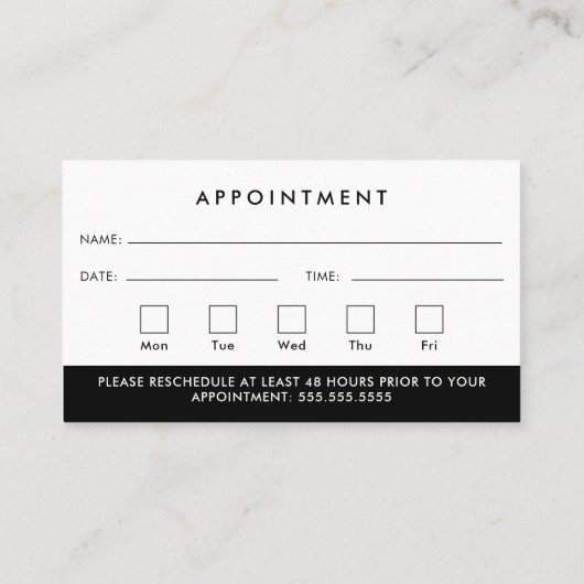 Professionele Moderne Minimalistische Eenvoudige A Visitekaartje (Achterkant)