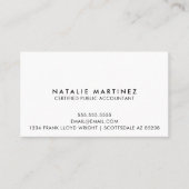 Professionele Moderne Minimalistische Eenvoudige A Visitekaartje (Voorkant)