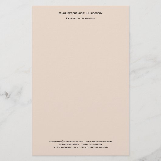 Professionele Moderne Minimalistische Eenvoudige L Briefpapier (Voorkant)