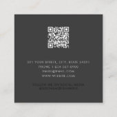 Professionele Moderne Minimalistische Eenvoudige Z Vierkante Visitekaartje (Achterkant)