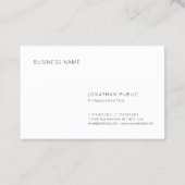 Professionele, moderne, minimalistische elegante S Visitekaartje (Achterkant)