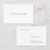 Professionele, moderne, minimalistische elegante S Visitekaartje (Voorkant / Achterkant)