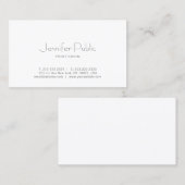 Professionele, moderne, minimalistische elegante S Visitekaartje (Voorkant / Achterkant)