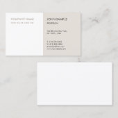 Professionele, moderne, minimalistische elegante S Visitekaartje (Voorkant / Achterkant)