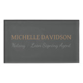 Professionele Moderne Minimalistische Gewone Notar Naambadge (Voorkant)