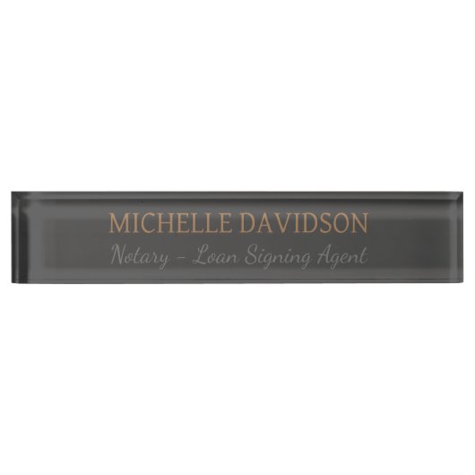 Professionele Moderne Minimalistische Gewone Notar Naambordje (Voorkant)