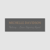 Professionele Moderne Minimalistische Gewone Notar Naamplaatje (Voorkant)