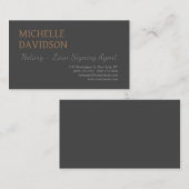 Professionele Moderne Minimalistische Gewone Notar Visitekaartje (Voorkant / Achterkant)