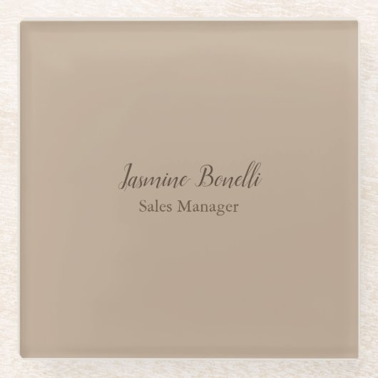 Professionele, moderne minimalistische glazen onderzetter (Voorkant)