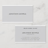Professionele, moderne, minimalistische grijze sti visitekaartje (Voorkant / Achterkant)