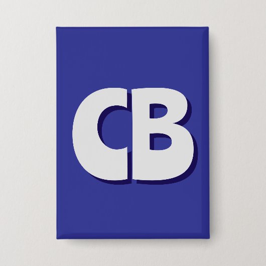 Professionele moderne minimalistische Initialen vo Button (Voorkant)