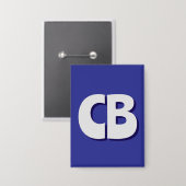 Professionele moderne minimalistische Initialen vo Button (Voorkant / Achterkant)