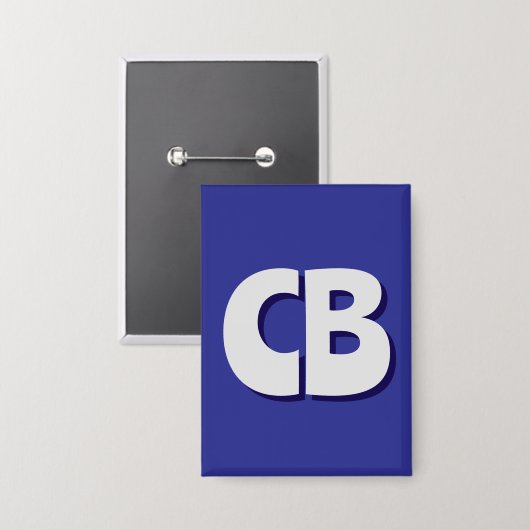 Professionele moderne minimalistische Initialen vo Button (Voorkant / Achterkant)