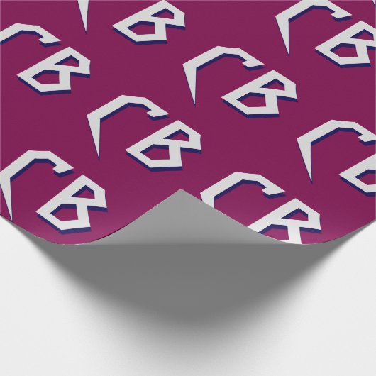 Professionele moderne minimalistische Initialen vo Cadeaupapier (Hoek)