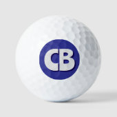 Professionele moderne minimalistische Initialen vo Golfballen (Voorkant)