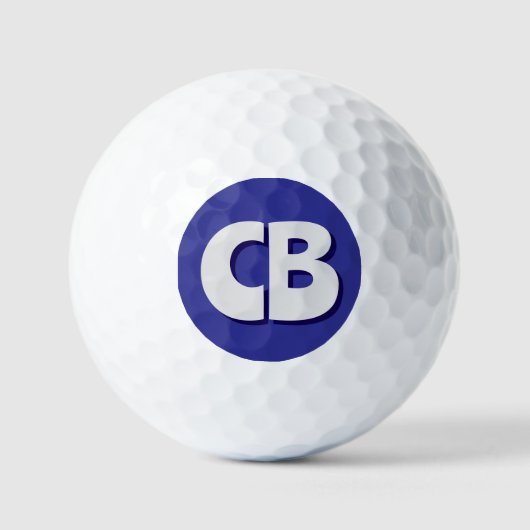 Professionele moderne minimalistische Initialen vo Golfballen (Voorkant)