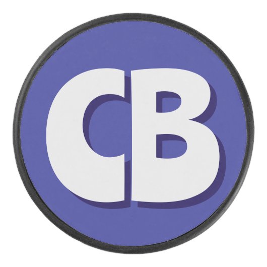 Professionele moderne minimalistische Initialen vo Hockey Puck (Voorkant)