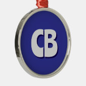 Professionele moderne minimalistische Initialen vo Metalen Ornament (Rechts)