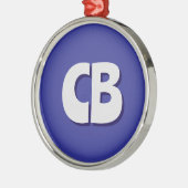 Professionele moderne minimalistische Initialen vo Metalen Ornament (Links)