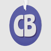 Professionele moderne minimalistische Initialen vo Ornament (voorkant)