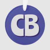 Professionele moderne minimalistische Initialen vo Ornament (voorkant)