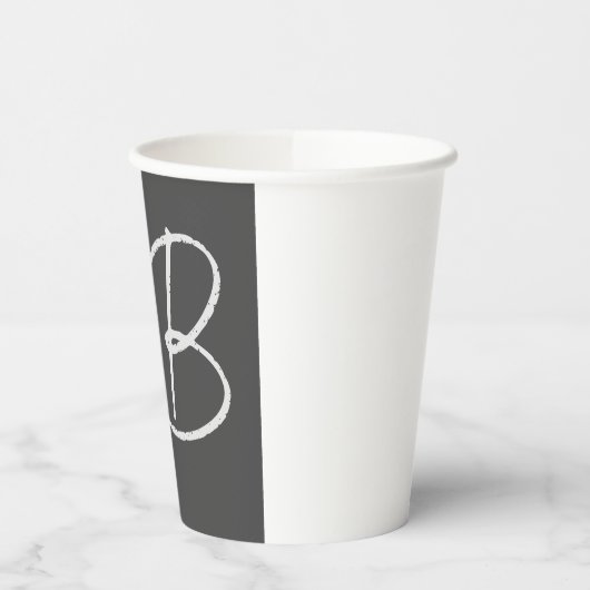 Professionele moderne minimalistische Initialen vo Papieren Bekers (Links)