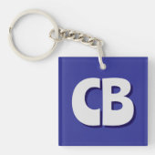 Professionele moderne minimalistische Initialen vo Sleutelhanger (voorkant)