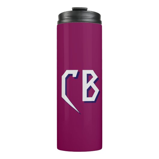 Professionele moderne minimalistische Initialen vo Thermosbeker (Voorkant)