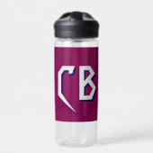 Professionele moderne minimalistische Initialen vo Waterfles (Voorkant)