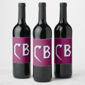 Professionele moderne minimalistische Initialen vo Wijn Etiket (Flessen)