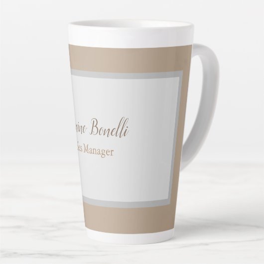 Professionele, moderne minimalistische latte mok (Rechterhoek)